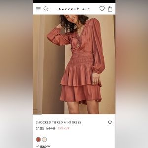 Current Air Smocked Mini Dress